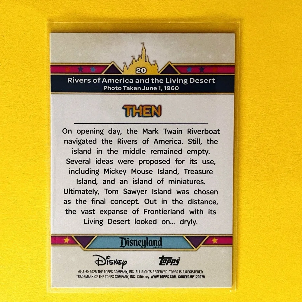 2025‎ Topps Disneyland 70th THEN & NOW #20 Rivers of America Rainbow Foil Disney